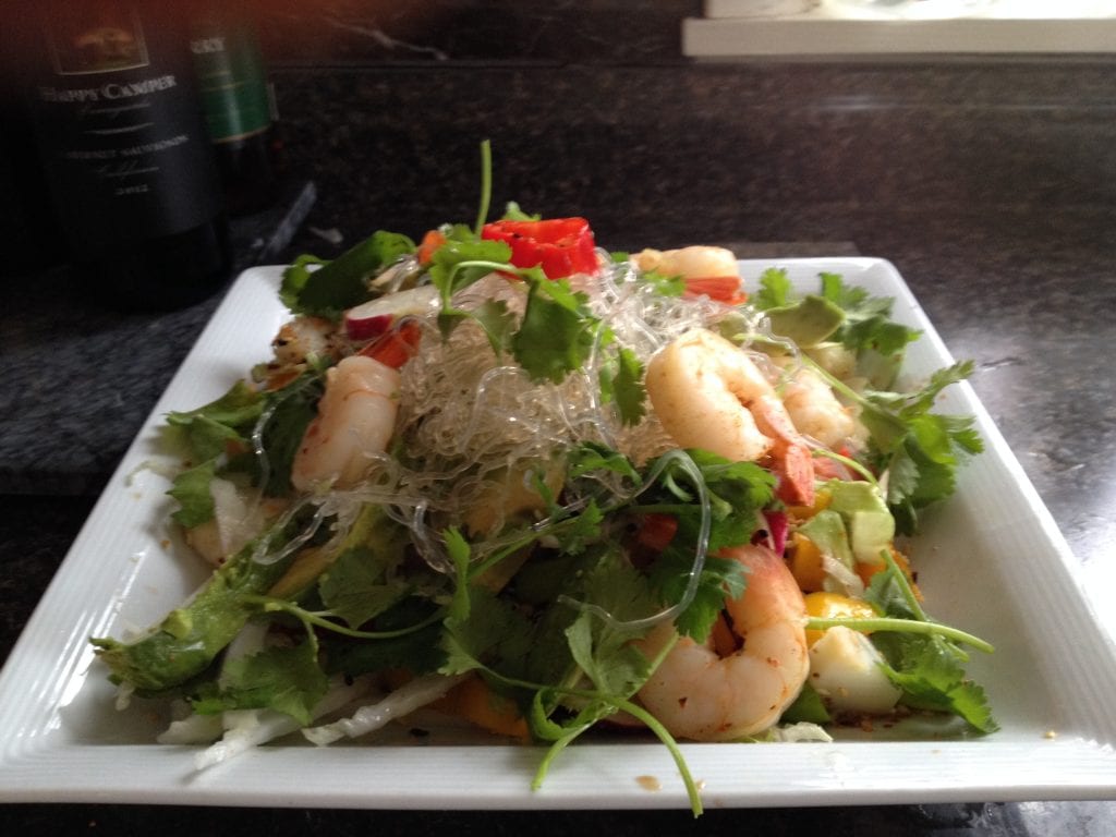 kelp noodle& shrimp salad