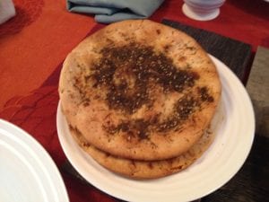 zaatar seasoned flat bread
