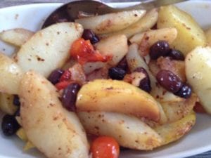 Roasted Potatoes with Grape Tomatoes and Olives